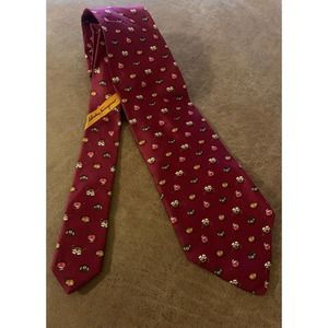 Vintage Salvatore Ferragamo 100% Silk Tie Made in Italy